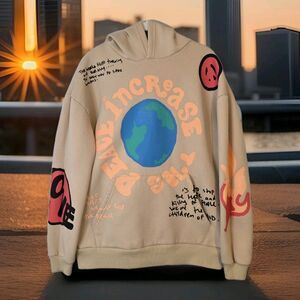 PacSun Increase the Peace Hoodie Pullover Size Small S  Kangaroo Pockets EUC